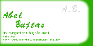 abel bujtas business card